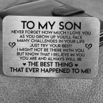 Special Gift For Son Metal Card Poem Son Birthday Gift From Mum