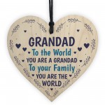 Grandad Gifts Wood Heart Grandad Gifts From Grandchildren