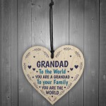 Grandad Gifts Wood Heart Grandad Gifts From Grandchildren