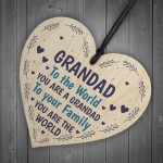 Grandad Gifts Wood Heart Grandad Gifts From Grandchildren