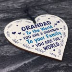 Grandad Gifts Wood Heart Grandad Gifts From Grandchildren