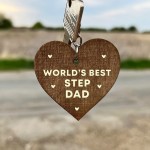 Step Dad Gifts Wooden Keyring Fathers Day Gift For Step Dad