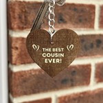  Cousin Gifts Wood Keyring Handmade Birthday Gift For Cousin