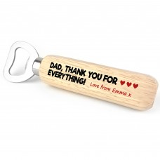 Thank You Dad Gift Wooden Personalised Bottle Opener Dad Gifts