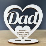 Personalised Dad Thank You Gift Wooden Engraved Plaque Birthday 
