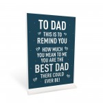 Fathers Day Sign Novelty Gift For Dad Standing Plaque Birthday