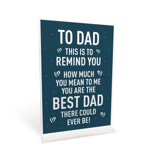 Fathers Day Sign Novelty Gift For Dad Standing Plaque Birthday