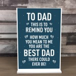 Fathers Day Sign Novelty Gift For Dad Standing Plaque Birthday