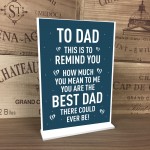 Fathers Day Sign Novelty Gift For Dad Standing Plaque Birthday