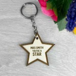 eacher Appreciation Gifts Personalised Wood Keyring Thank You