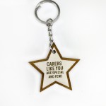 Thank You Gift For Carer Wooden Keyring Gift For Nurse