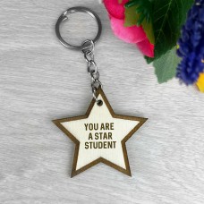 chool Leaver Gift Wooden Keyring Gift for Students Teacher