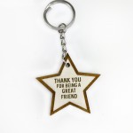 Friendship Gift Wooden Keyring Best Friend Gifts For Birthday