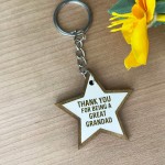 Great Grandad Gifts Wooden Keyring Grandad Gifts For Birthday