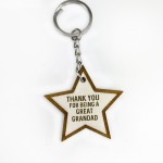 Great Grandad Gifts Wooden Keyring Grandad Gifts For Birthday