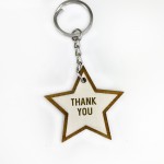 Thank You Gift For Him Her Wood Keyring Volunteer Nurse Carer