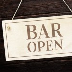 Wooden Bar Open Hanging Sign Home Bar Signs Man Cave Decor