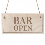 Wooden Bar Open Hanging Sign Home Bar Signs Man Cave Decor