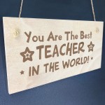 Best Teacher Gifts Engraved Wooden Plaque Gift For Teacher