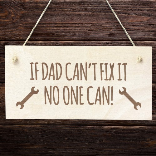 Dad Gifts Novelty Engraved Wooden Plaque Birthday Fathers Day