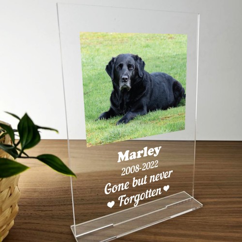 Personalised Dog Pet Memorial Acrylic Plaque For Dog Animal 