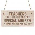 Teacher Gifts Engraved Wooden Plaque Thank You Gift For Teacher 