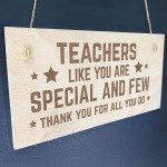 Teacher Gifts Engraved Wooden Plaque Thank You Gift For Teacher 