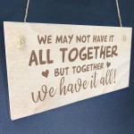 Anniversary Gift Engraved Wood Plaque Gift For Boyfriend