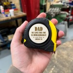 Engraved Tape Measure Dad Gift For Fathers Day Birthday Gift