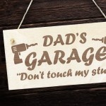 Dads Garage Sign Hanging Plaque Funny Gift For Dad Birthday