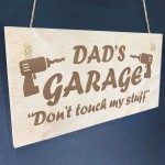 Dads Garage Sign Hanging Plaque Funny Gift For Dad Birthday