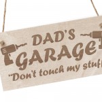 Dads Garage Sign Hanging Plaque Funny Gift For Dad Birthday