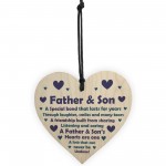Father And Son Gifts Wood Heart Son Birthday Gifts From Dad