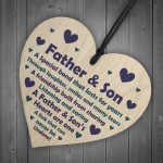 Father And Son Gifts Wood Heart Son Birthday Gifts From Dad