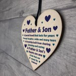 Father And Son Gifts Wood Heart Son Birthday Gifts From Dad