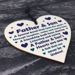 Father And Son Gifts Wood Heart Son Birthday Gifts From Dad