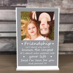 Friendship Plaque For Best Friend Personalised Photo Plaque