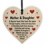 Mother And Daughter Gifts Wood Heart Daughter Birthday Gifts