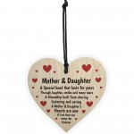 Mother And Daughter Gifts Wood Heart Daughter Birthday Gifts