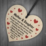 Mother And Daughter Gifts Wood Heart Daughter Birthday Gifts