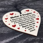 Mother And Daughter Gifts Wood Heart Daughter Birthday Gifts