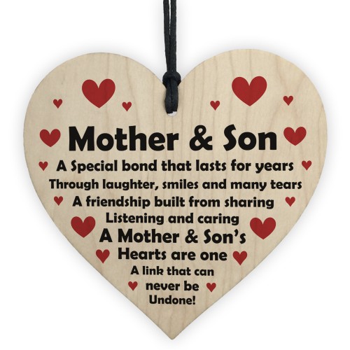  Mother And Son Gifts Wood Heart Son Birthday Gifts From Mum