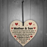 Mother And Son Gifts Wood Heart Son Birthday Gifts From Mum