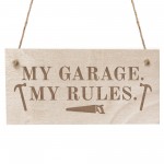 Funny Garage Sign Hanging Wooden Plaque Fathers Day Birthday