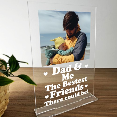 Personalised Dad Gifts Custom Photo Plaque Fathers Day Birthday 