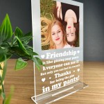 Friendship Personalised Plaque Birthday Gift For Best Friend