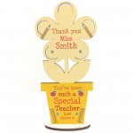 Special Teacher Gift Thank You Personalised Flower Leaving Gift