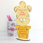 Special Teacher Gift Thank You Personalised Flower Leaving Gift