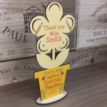 Special Teacher Gift Thank You Personalised Flower Leaving Gift