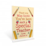 Personalised Thank You Gift For Teacher Assistant Plaque